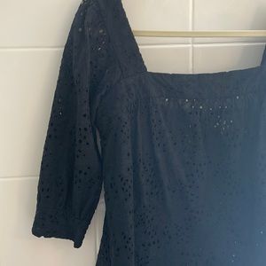 Milly Eyelet Top - Black